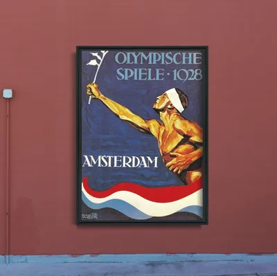 Produktbild von Poster - Canvas - Leinwand - 42 cm x 59,4 cm - Olympischen Spiele in Amsterdam