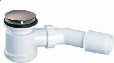 Produktbild von Sellon24® Ablaufgarnitur für die Duschwannen mit Ø 52mm Ablaufloch inkl. Ablaufbogen Siphon McAlpine Abdeckung Edelstahl