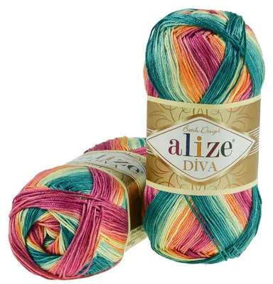 100g Strickgarn ALIZE DIVA BATIK Farbverlauf Häkelgarn Wolle Stricken Häkeln