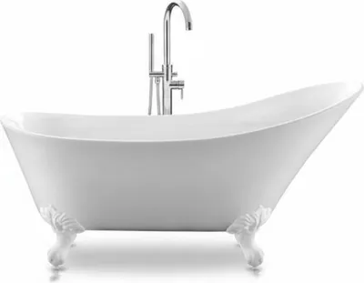 Produktbild von Freistehende Badewanne mit Füßen BALMAIN Adlerfüße WEISS 161 cm