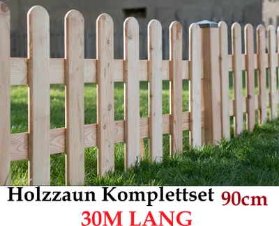 Zdjęcie produktu dla Ogrodzenie ogrodowe 90cm x 30m Zestaw ogrodzeniowy z modrzewia syberyjskiego