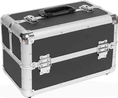918657 Werkzeugkoffer Alukoffer Koffer Universalkoffer Multifunktionskoffer21551 Klapp 375x235x265 Werkzeug Klappkoffer Klapp- Werkzeugkoffer/universalkoffer Werkstattkoffer Werkzeugkiste Schwarz