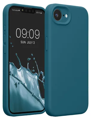Produktbild von kwmobile Hülle kompatibel mit Apple iPhone 17e / iPhone 16e - Hülle Silikon gummiert - Handyhülle - Handy Case in Petrol matt