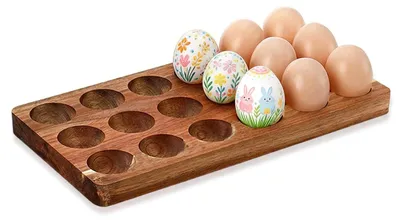 Produktbild von Eierhalter aus Akazienholz für 36 Eier