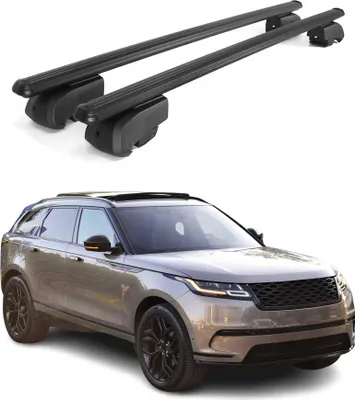 Immagine prodotto di Barre portatutto trasversali per Range Rover Velar 2017-2023 in alluminio nero con omologazione ABE