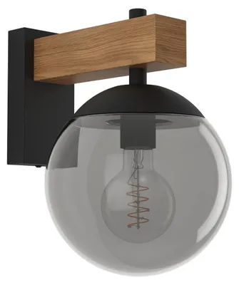 Obrázok produktu pre EGLO BUFALATA, E27, IP44, Čierna, Hnedá
