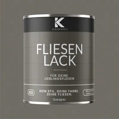 Produktbild von Kenzopaints 750ml Fliesenlack Fliesenfarbe - Quarzgrau (RAL 7039)