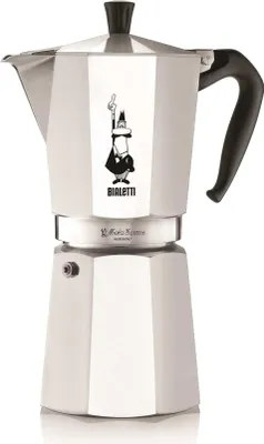 Produktbild von Bialetti Moka Express, Mokka-Kanne, Aluminium, Schwarz, Aluminium, 18 Tassen, Moka Express, CE