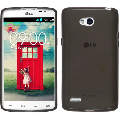 Produktbild von PhoneNatic Case kompatibel mit LG L80 Dual - schwarz Silikon Hülle transparent + 2 Schutzfolien