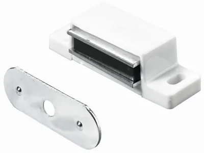 Produktbild von Hettich Magnetschnäpper 15 x 14 x 45 mm weiß 4 kg mit Schrauben - 4 Stück