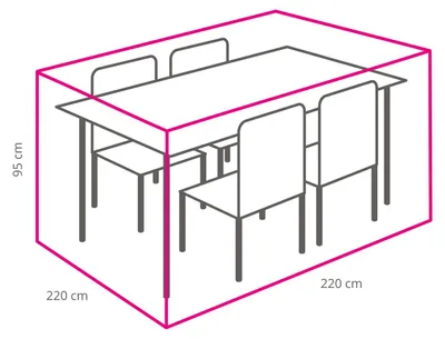 Produktbild von Gartenmöbel-Set Schutzhülle achteckig 220 x 220 x 95 cm