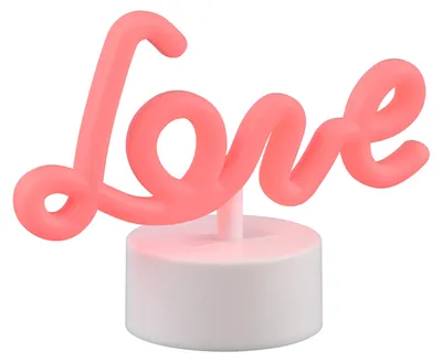 Obrázek produktu pro Trio Leuchten - Designová neonová stolní lampa I Stolní lampa I Lampa I Lampa Red Love včetně LED - Love I Ložnice - Plastové Ostatní - I (nevyměnitelné) LED