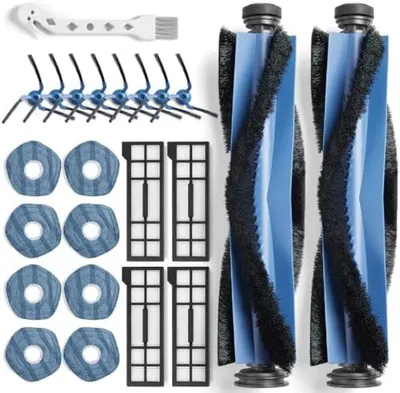 Produktbild von PromoHome® 23-teiliges Ersatz-Zubehörset für Eufy X10 Pro Omni, 2 Hauptbürsten, 8 Seitenbürsten, 8 Tücher, 4 Filter, Reinigungsbürste