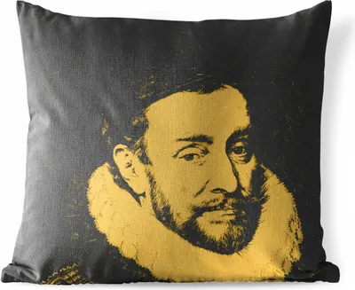 Produktbild von MuchoWow® Outdoor Kissen - Wilhelm von Oranien - Kunst - Gemälde - 60x60 cm - Wetterfest - Lounge Kissen - Dekoration - Schlaf Kissen