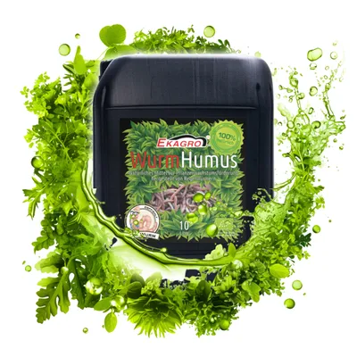Produktbild von EKAGRO | 10 Liter Flüssigdünger, Natürlichen Dünger, Düngemittel für Pflanzen und Blumen, WurmHumus