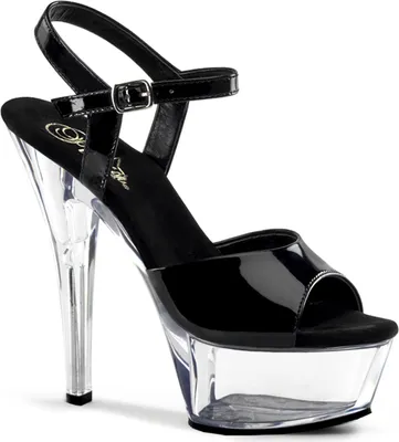 Produktbild von KISS-209 Damen Sandale von Pleaser, Schwarz Transparent , EU 39, US 9