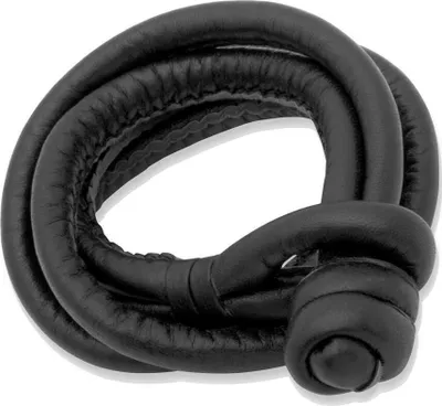Produktbild von Unique Echtlederarmband in Schwarz mit Steckverschluss LB0192