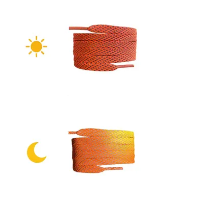 Flache reflektierende Schnürsenkel in Orange - Länge: 80cm