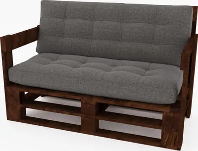 Produktbild von Lermowood Palettenmöbel Mpe Sofa 120 x 80 cm Palisander | Europaletten Indoor und Outdoor Lounge Gartenmöbel Holz Gartenmöbel Set Lounge Möbel Terrasse Balkon Loft Stil Paletten