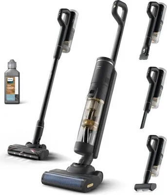 Obrázok produktu pre Philips 7000 series XW7264/11, 3-v-1 tyčový vysávač, Bezvreckové, Čierna, Obdĺžnikový, Plast, Suché a mokré