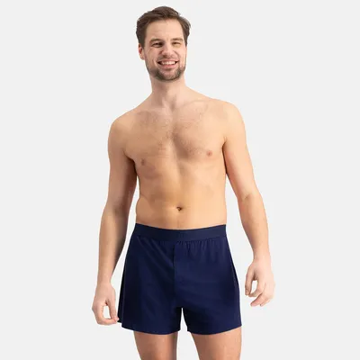 Image de Bamboo Basics lot de 2 boxers amples en maille Bleu marine pour hommes