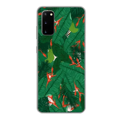 Produktbild von MuchoWow® Handyhülle Schutzhülle Hülle für Samsung Galaxy S20 Blumen - Blätter - Muster Silikon Softcase Handy Hülle - Bild