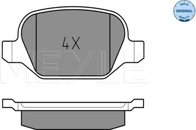 Produktbild von MEYLE 025 235 1716 Bremsbeläge Hinten für ALFA ROMEO 147 (937) für FIAT Linea (323, 110)