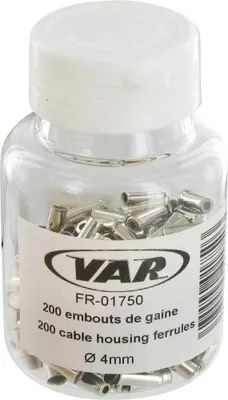 Produktbild von VAR Außenhüllenendkappen FR-01750 4mm für Schaltaußenhüllen Metall 200 Stück