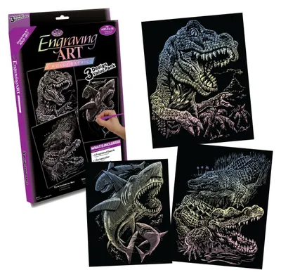 Produktbild von PRACHT Kratzbilder Raubtiere Hologramm 22x29cm 3 Stück