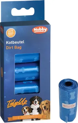 Image de Nobby TidyUp Sac à crottes bleu, contenu : 4 rouleaux de 15 sacs