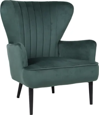 Produktbild von SVITA ARTHUR Sessel Relaxsessel Ohrensessel Modern Gepolstert Samt Dunkelgrün