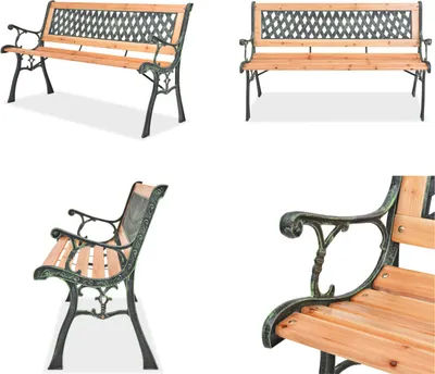 Produktbild von vidaXL Gartenbank 122 cm Holz - Gartenbank - Gartenbänke - Terrassenbank - Terrassenbänke
