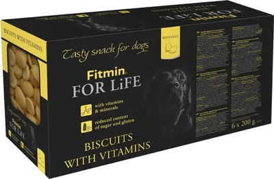 Produktbild von Fitmin For Life Piškoty pro psy Multipack 6 × 200 g