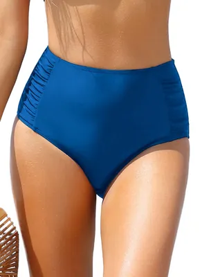 Produktbild von SHEKINI Damen Badeshorts Badeanzug Retro Bauchweg High Waist Schwarz Bikinihose