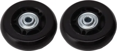 Image de 2pcs Roues de rechange pour v?hicule en caoutchouc sans bruit -Distributeur pivotant -Caster -Kits de r?paration des roulements 76x24mm / 3.0x0.9in