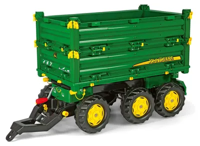 Image de Rolly Toys Anhänger, Trailer John Deere Kipper, Dreiseitenkipper mit Kurbel