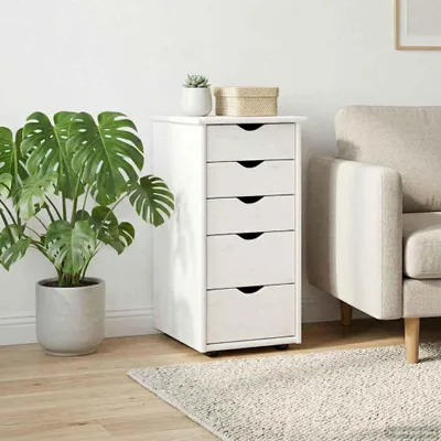 Immagine prodotto di vidaXL Armadio, 34 x 39 x 61,5 cm, legno massello di pino, bianco