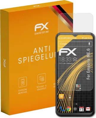 Produktbild von atFoliX FX-Antireflex 3x Schutzfolie kompatibel mit Emporia ME.6 Displayfolie