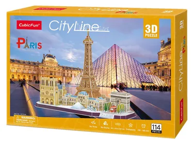 Produktbild von CubicFun Cubic Fun 3d Puzzle City Line Paris, 114 Stück(e), Gebäude, 8 Jahr(e)