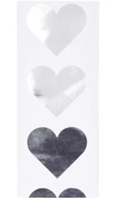 Produktbild von Sticker Herzen silberMIX