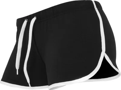 Immagine prodotto di Urban Classics Ladies French Terry Hotpants Pantaloncini da jogging corti da donna, taglia: XL; colore: nero/bianco