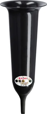 Image de KADAX Vase funéraire en plastique "Latera", vase pour cimetière, vases, vase pour fleurs, noir, 35 cm