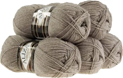 Produktbild von 5 x 100g Strickgarn Alize Superlana Klasik 25% Wolle, Farbwahl