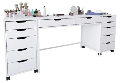 Produktbild von Lagunare - Waschtisch, 200x55x77h cm Weiß, Spiegel inklusive