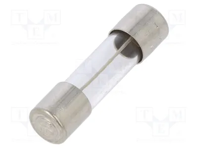 Image de 10 disjoncteurs de protection : fusible de 32mA, 250VAC, à déclenchement retardé, cylindrique, référence 179120.0,032. Dimensions : 5x2