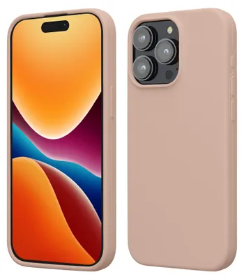 Produktbild von kwmobile Handyhülle für iPhone 15 Pro Max Hülle, für iPhone 15 Pro Max Case - Hülle Silikon - kabelloses Laden - Altrosa