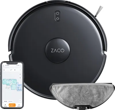 Produktbild von ZACO A11s Pro Saugroboter mit KI-Hinderniserkennung und Wischfunktion, 4000Pa, Laser, App, ideal für Tierhaare