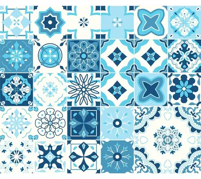 Obrázek produktu pro Samolepicí nálepky na obklady do kuchyně a koupelny – 30 nálepek Gaudencia Azulejo – 30 nálepek o rozměrech 20 x 20 cm