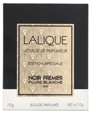Immagine prodotto di Candela Lalique 190g - Nero Premier Plume Blanche 1901