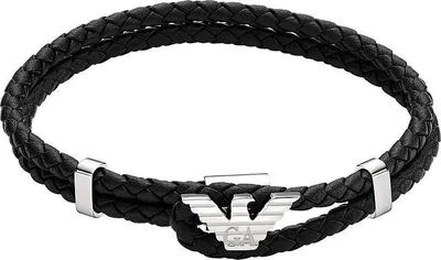 Image de Bracelets cuir Emporio Armani collection argent - homme